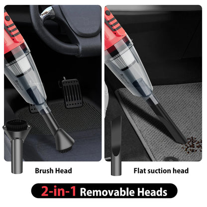 Cordless Vacuum Cleaner 2-in-1 Stick with LED Light, Lightweight Car & Home Use, for Hardwood Floors and Pet Hair Removal, Powerful Suction, Handheld Car Vacuum