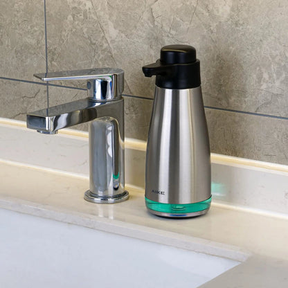 AIKE Stainless Steel Manual Soap Dispenser Pumps Liquid Soap Dispenser For Kitchen Dish Cleaning 450ML Hand Soap Dispenser