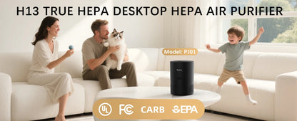 Chuboor Air Purifiers for Home H13 True HEPA for Bedroom Room Kitchen Washroom for Smoke and Dust Pollen Odors PM2.5 Detection 185m³/h CADR Supports Tuya App for 30-40 Square Meters of Clean Purifier Effectively Improve Air