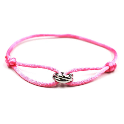Zalman Wholesale GDS888 Luxury Unisex Bracelet 3 Metal Buckle Hand Chain Adjustable Men's Rope Bracelet for Women Jewelry Gifts