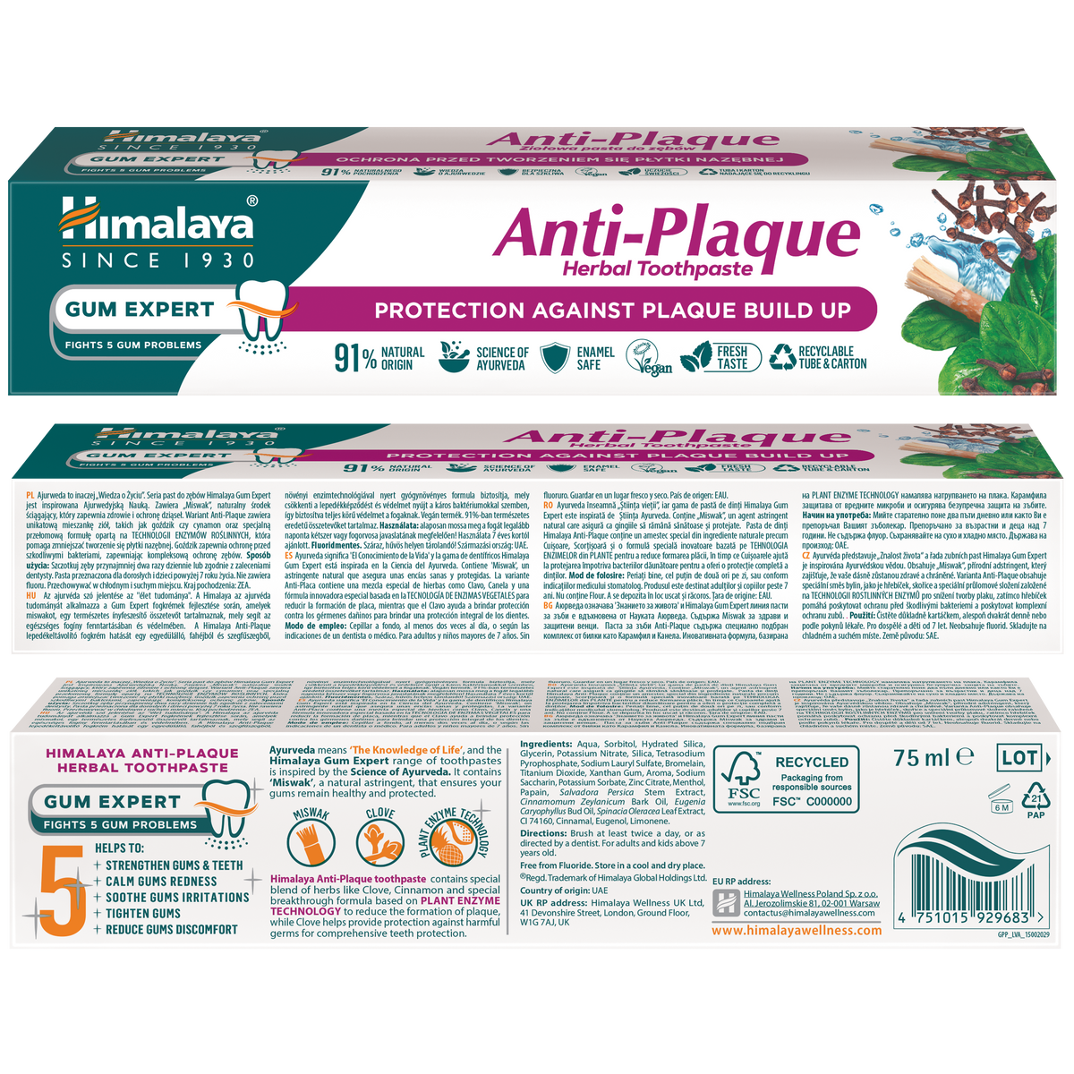 Himalaya Gum Expert Anti-Plaque Kräuterzahnpasta