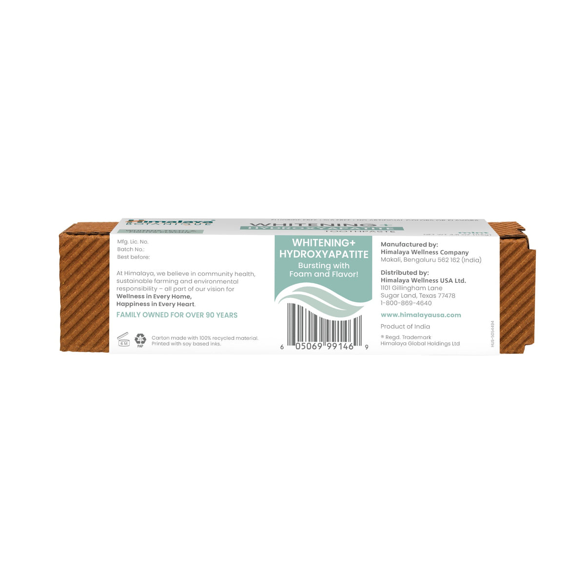 Himalaya Botanique Whitening-Zahnpasta mit Hydroxylapatit - 113 g