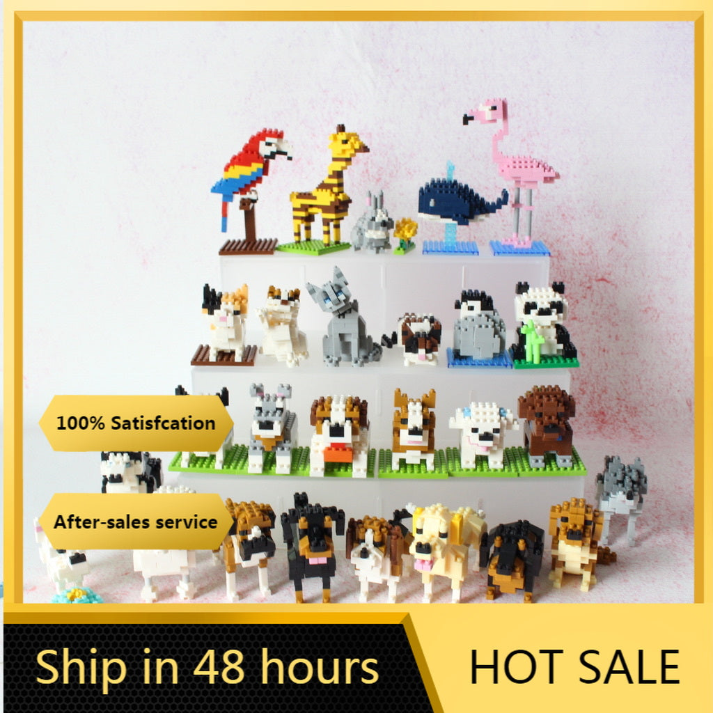 Wisehawk diamond mini building blocks animal toy bag building blocks A1-B26 dog cat bird animal series for children gifts