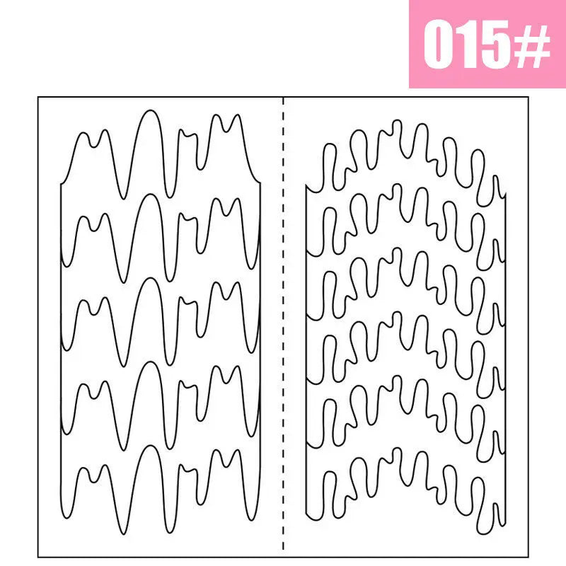 2pcs French Manicure Nail Wraps Stickers, Nail Art Form Fringe Tip Guides for DIY Nail Decoration