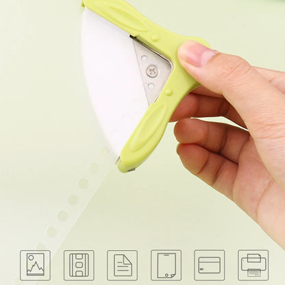 3-in-1 Corner Rounder Border Punches for Scrapbooking Diy Mini Corner Cutter R4/R7/R10mm Circle Trimmer Punch Office Supplies