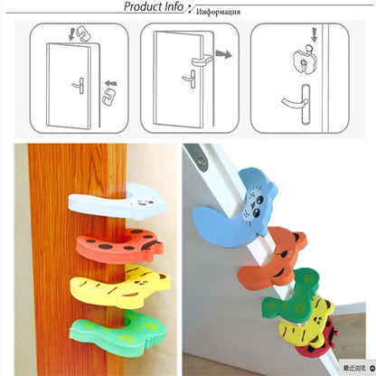 PANGDUBE 5Pcs Baby Safety Locks Cabinet Drawer Latches with Door Stopper Child Proof Finger Protector Home Protection Set