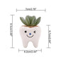 Dental Tooth Shape Flower Vase Home Decoration Pot Creative Garden Planter Pot Ceramic Pen Holder Cute   Dentistry Dentist Gifts