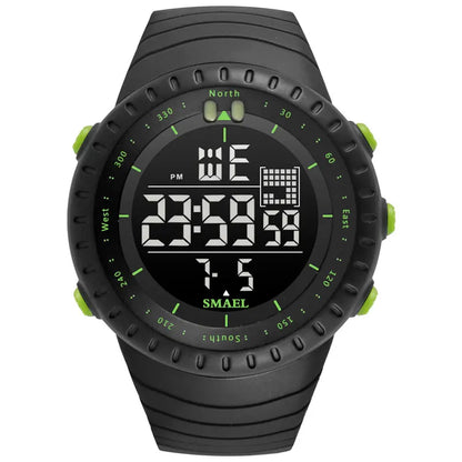 SMAEL Brand Men Electronics Watch Outdoor Sports Waterproof Big Dial Digital LED Alarm Digital-watch 1237 Sport Watch