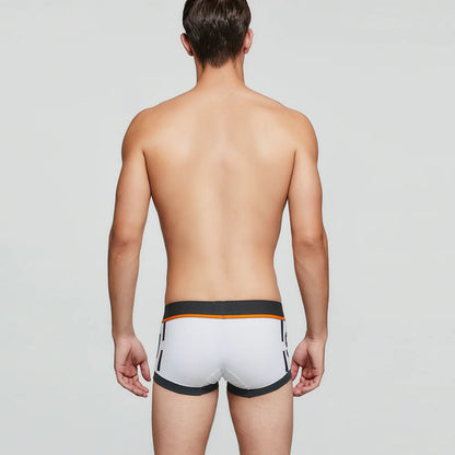 SEOBEAN Men's Low-Rise Boxer Briefs Cotton Underwear Soft Breathable Comfortable Shorts for Daily Casual Wear