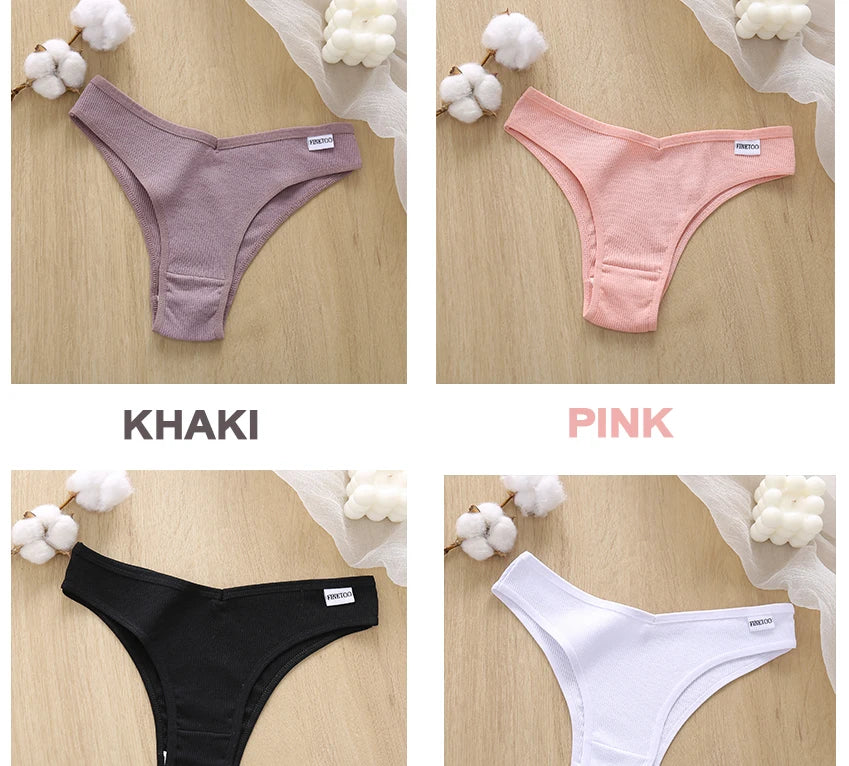 5PCS/Set Cotton Lingerie Panties Sexy Underwear Women Briefs Tangas Female Underpants Pantys Thong Panties Bikini Solid 13 Color