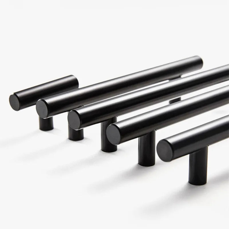Black Gold Cupboard Handle Brushed Stainless Steel Kitchen Cabinet Door Knob Furniture Drawer Pull  Hardware Pulls  Bar Handle