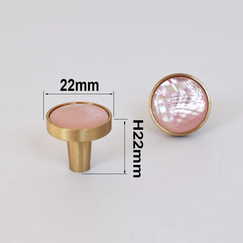 Natural Shell Gold Brass Wall Hooks Shoe Cabinet Knobs Closet Furniture Handle Wardrobe Drawer Pull Vintage Kitchen Accessories