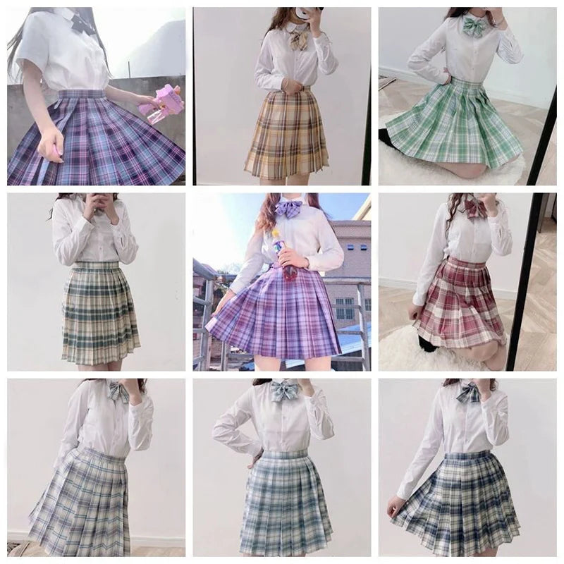 ZOKI Plaid Women Pleated Skirt Bow Knot Summer High Waist Preppy Girls Dance Mini Skirt Cute A Line Harajuku Sexy Japan Faldas