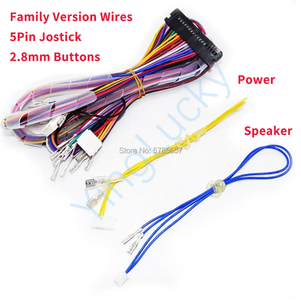 Pandora Box Family Version Wire Harness, 40Pin Interface with Power and Speaker Cable, Arcade Game Console, Arcade Cabinet