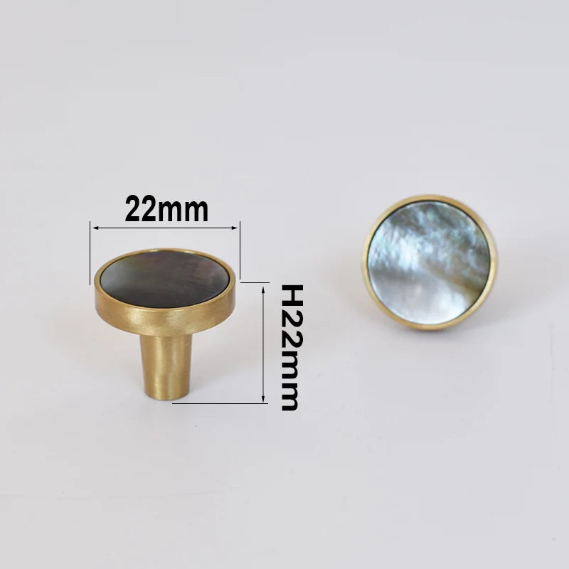 Natural Shell Gold Brass Wall Hooks Shoe Cabinet Knobs Closet Furniture Handle Wardrobe Drawer Pull Vintage Kitchen Accessories