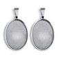5pcs/lot Stainless Steel Oval Pendant Cabochon Base Setting Tray Blank 18*25mm 30*40mm Cabochons DIY Jewelry Making Supplies