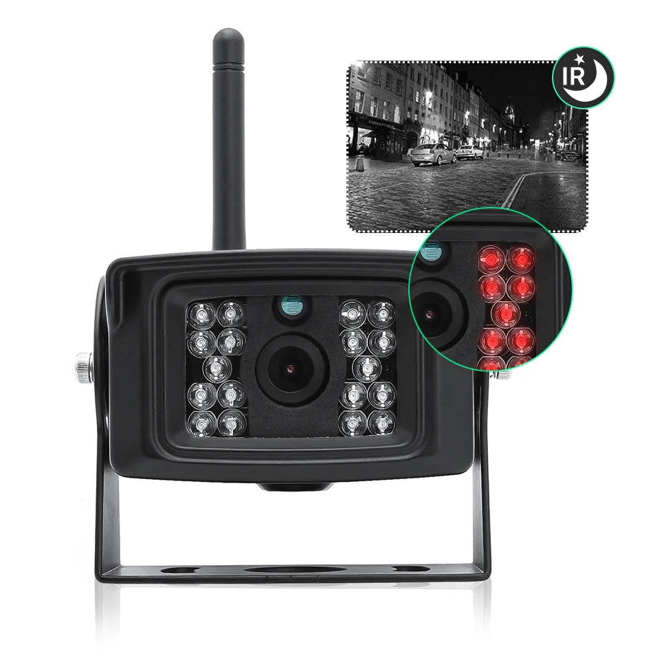 GreenYi 1280x720 High Definition AHD Wireless Truck DVR Monitor 7" Night Vision Reverse Backup Recorder Wifi Camera For Bus Car