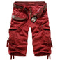 2025 Summer New High Quality Cargo Shorts Men Casual Workout Military Men's Shorts Multi Pocket Knee Length Short Pants