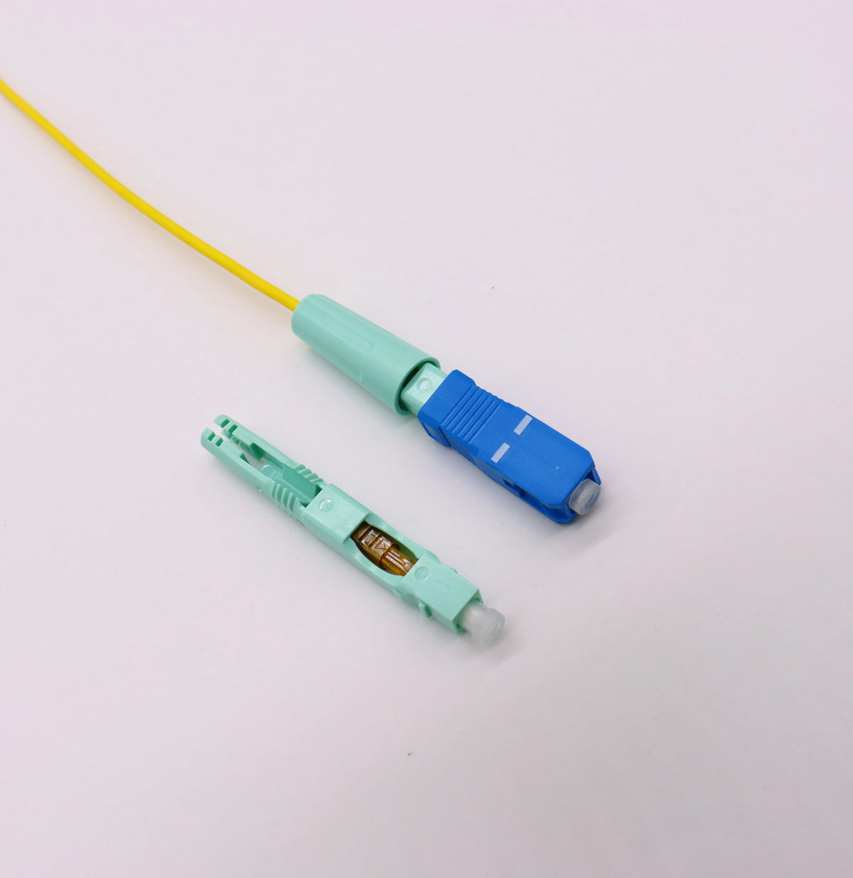 50/100/200/400pcs SC APC UPC Fiber Optic Fast Connector SM Single-Mode Optical Quick Connector FTTH Tool SC Adapter Freeshipping