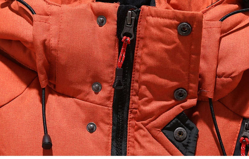 Casual Winter Warm Snow Jackets Men's Clothing White Duck Down Jacket Parkas Man Thicken Coats Male -20 Degree Windbreaker Park