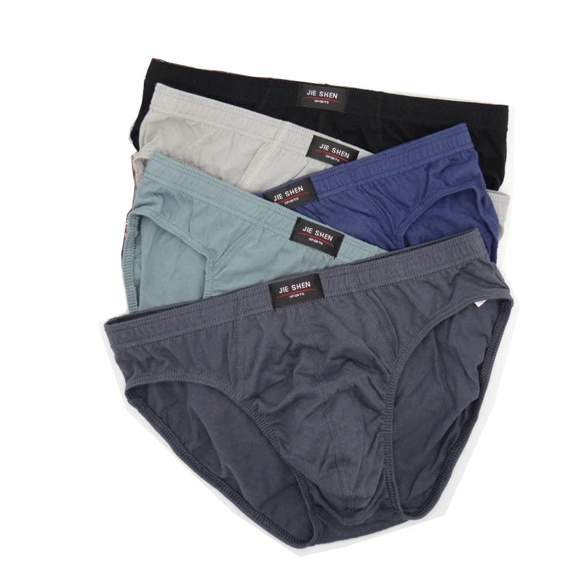 5Pcs/Lot Summer Men's Underwear 100% Cotton Mens Briefs Plus Size Men Underwear Panties 4XL/5XL/6XL Men's Breathable Panties