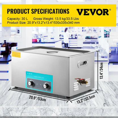 SucceBuy 3L 6L 10L 15L 22L 30L Electric Ultrasonic Cleaner Portable Washing Machine Lave-Dishes Ultrasound Home Office Appliance