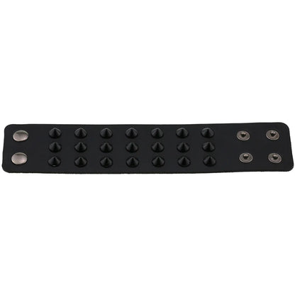 Gothic Punk Hip Hop Rock Spike Rivet Stud PU Leather Wristband Bracelet Bangle