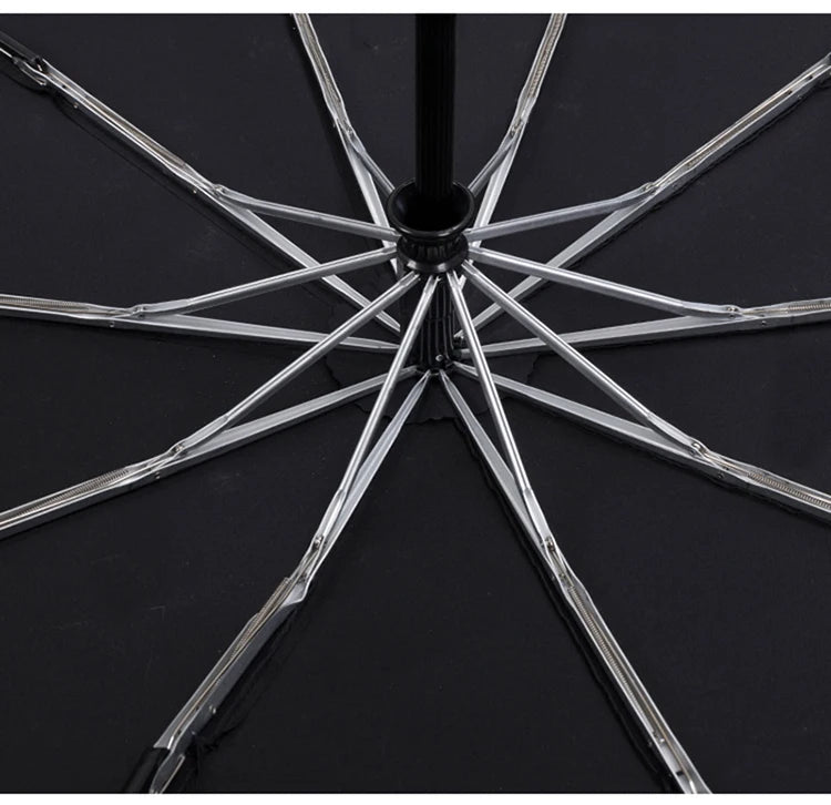 PARACHASE Big Umbrella Men Business Style 115cm Automatic Umbrella Rain Double Layer 10K Windproof Large Golf Umbrellas Wooden