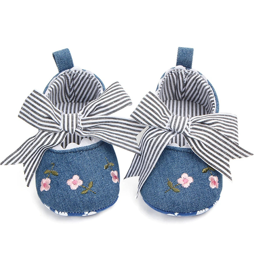 Baby Girl Shoes White Lace Floral Embroidered Soft Shoes Prewalker Walking Toddler Kids Shoes First Walker