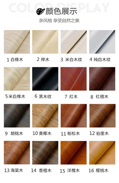 90x210cm/30X500cm Grey Wood Grain Wallpaper On The Door Adhesive  Furniture Refurbish Sticker Home Decor Wall Decal Door Sticker