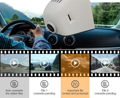 Plug and Play Car DVR for Audi a3 8v 8p a4 b8 b9 a5 a6 c7 a7 a8 Dash Cam Camera for Audi q3 q5 q7 q8 q2 tt rs s3 s4 s5 s6 s7 s8