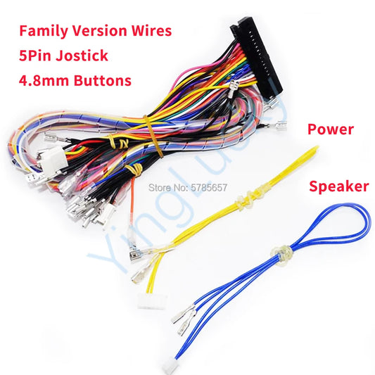 Pandora Box Family Version Wire Harness, 40Pin Interface with Power and Speaker Cable, Arcade Game Console, Arcade Cabinet