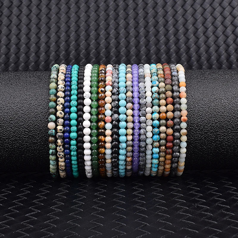 4mm 6mm Mini Energy Charm Bracelet Natural Stone Beads Yoga Healing Bracelet Jewelry for Women Men Best Friend Gift Dropshipping