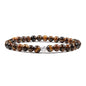 Hot Sale 2pcs/Set Couples Beaded Bracelets Tiger Eye Black Lava Natural Stone Beaded Bracelets Malachite Energy Elastic Jewelry