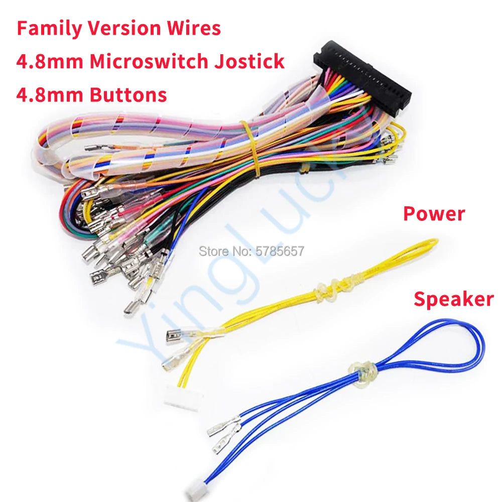 Pandora Box Family Version Wire Harness, 40Pin Interface with Power and Speaker Cable, Arcade Game Console, Arcade Cabinet