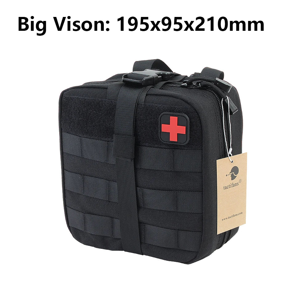 TACTIFANS First Aid Pouch Patch Bag Molle Hook and Loop Amphibious Tactical Medical kit EMT Emergency EDC Rip-Away Survival IFAK