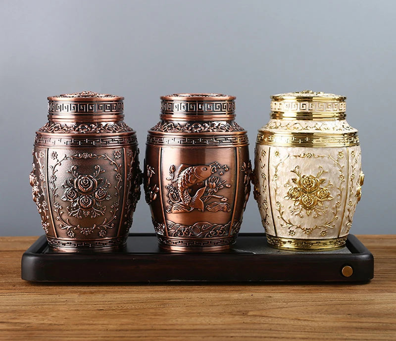 Metal Cremation Urns for Human Ashes, Coffin Box, Pet Memorial, Keepsake Urns, Small Animal Urn, Funeral