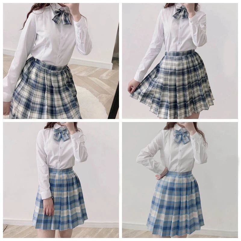 ZOKI Plaid Women Pleated Skirt Bow Knot Summer High Waist Preppy Girls Dance Mini Skirt Cute A Line Harajuku Sexy Japan Faldas