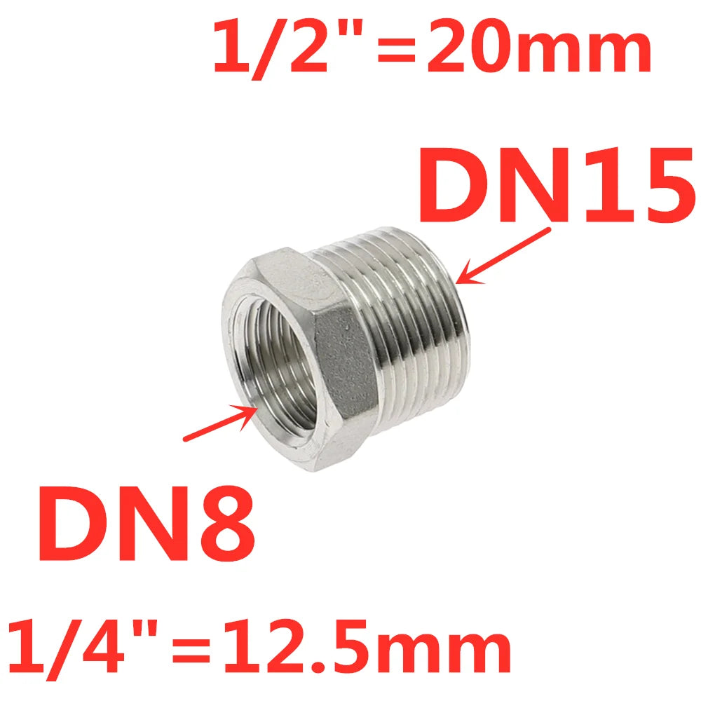 Tonifying Heart Reducer Bushing 1/8" 1/4" 3/8" 1/2" BSP Male/Female Thread SS304 Stainless Steel Pipe Fittings For Water Gas Oil