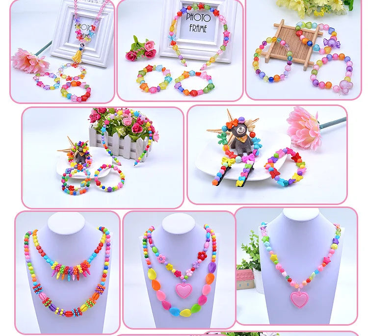 1000Pcs DIY Handmade Beaded Toy with Storage Box Creative Girl Jewelry Bracelet Jewelry Making Toys Children Gift