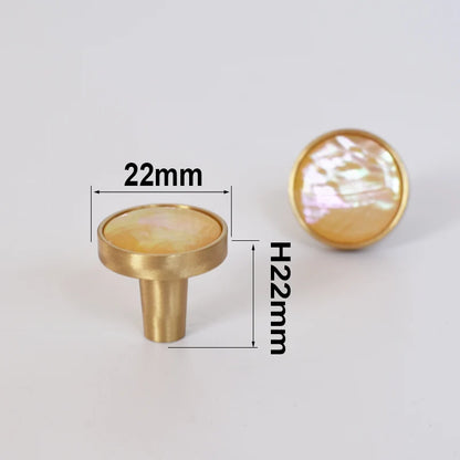 Natural Shell Gold Brass Wall Hooks Shoe Cabinet Knobs Closet Furniture Handle Wardrobe Drawer Pull Vintage Kitchen Accessories