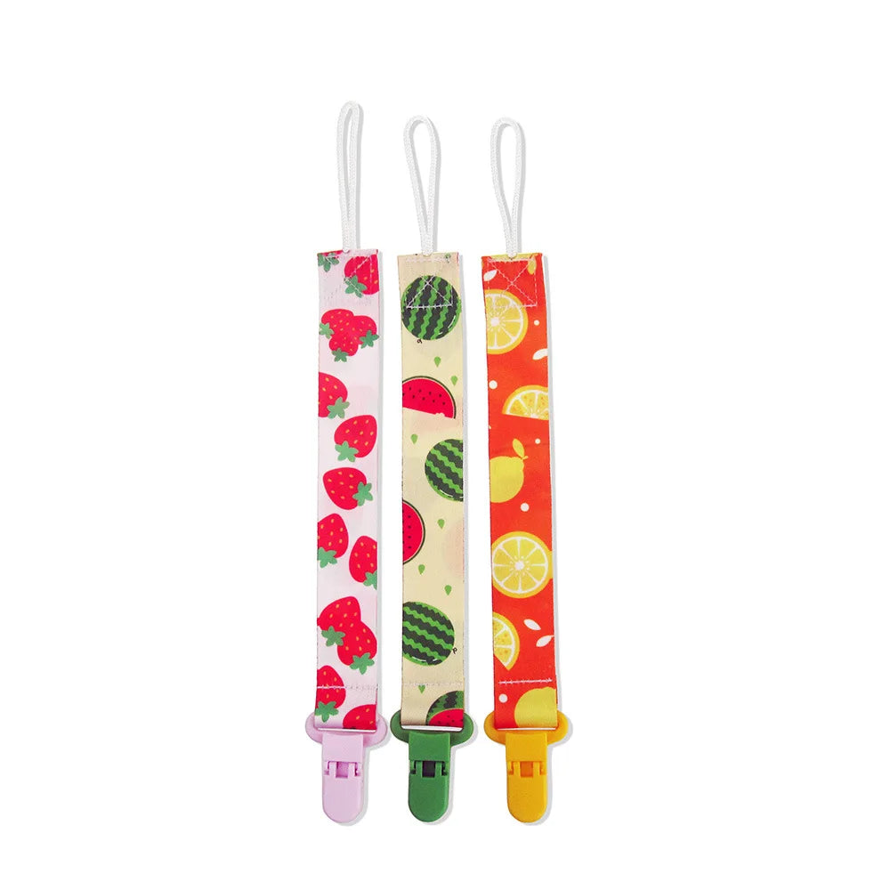Chain Baby Pacifier Dummy Clip 3 Pcs/Set Personalized Pacifier Clip Nipple Holder for Baby Cartoon Print Child Pacifier Clips
