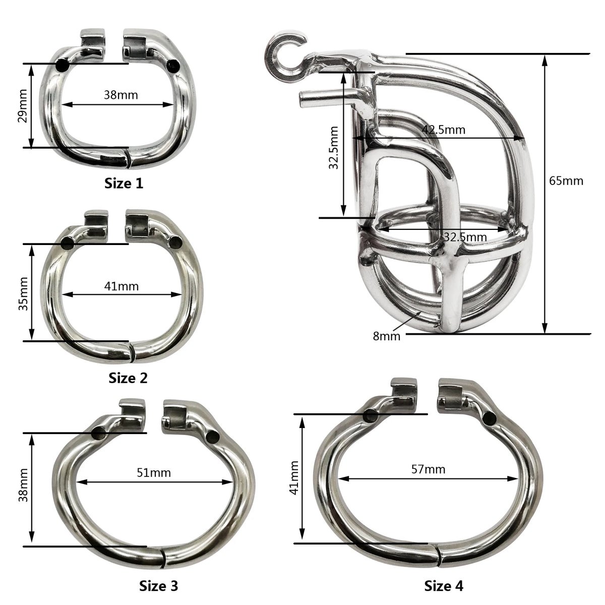 Ergonomic Stainless Steel Stealth Lock Male Chastity Device,Cock Cage,Penis Lock,Cock Ring,Chastity Belt,S056