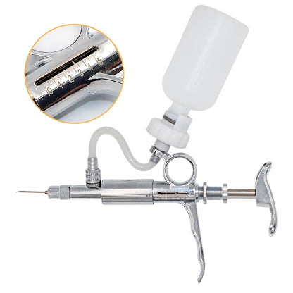 5 ML Automatic  Livestock Continuous Syringe Veterinary Equipment With Bottles Vaccination Metal Multifunction Farm T