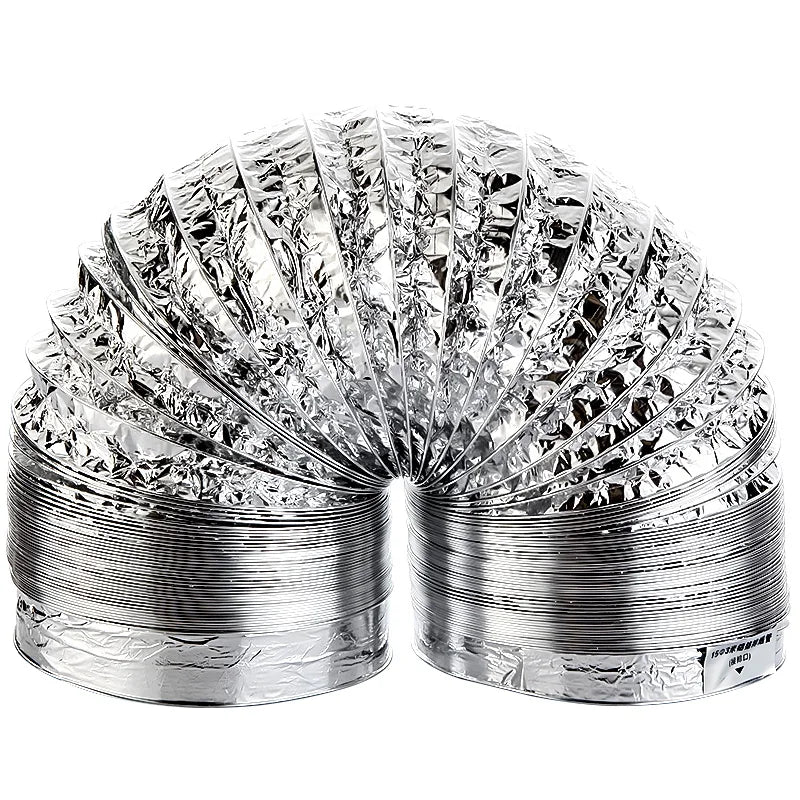 80-200mm Ventilator Pipe Aluminum Air Ventilation Hose for Bathroom Kitchen System Vent Exhaust Duct Tube Accessories