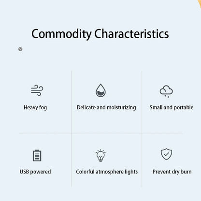 260ML USB Ultrasonic Air Humidifier LED Lamp Mini Essential Oil Diffuser Car Purifier Aroma Anion Mist Maker With Romantic Light