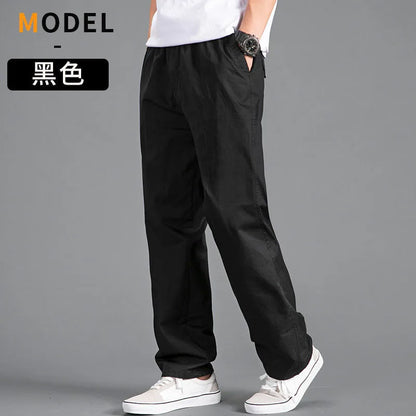 Men's Cargo Pants Loose Straight Pants Plus Size Clothing Work Wear Korean Japanese Joggers Homme Sports Cotton Casual Trousers