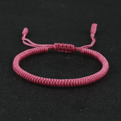 Tibetan Buddhist Bracelet Lucky Handmade Braided Adjustable King Kong Knot Red Thread Charm Bracelets for Women Men Couple Lover