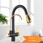 Rozin Purification Kitchen Faucets Black Pull Out Kitchen Water Filter Tap 3 Way Mixer torneira para cozinha de parede Crane