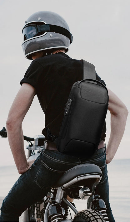 BANGE Hot Chest Bag New Anti-thief Men Crossbody Bag Waterproof Shoulder Bags USB Charging Short Trip For Male Travel Pack